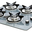 Estufa De Empotrar Vidrio Templado 62x52cm Gas Natural 6583 Color Gris
