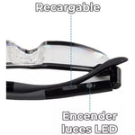 Gafas Lupa Vision Luz Led Lentes Zoom 160x