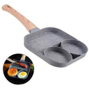 Sarten Antiadherente 3 Divisiones Huevos Arepas Carnes Gris