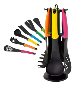 Set Juego Cucharones De 6 Utensilios Para Cocina Variado