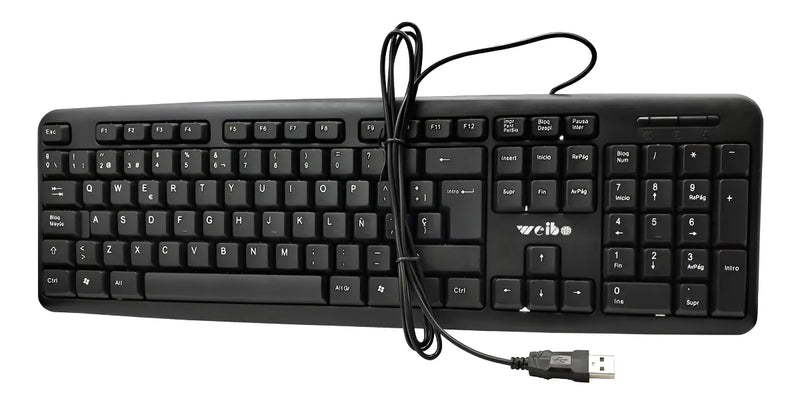 Teclado Alambrico Fc-530 Usb Español Qwerty Resistente Agua