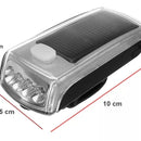 Linterna Led Bicicleta Con Pito Recargable Usb Solar 045