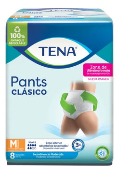 Pañales para adultos Tena Ropa Interior Pants Clásico M x 8 u
