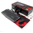 Kit de teclado y mouse gamer Redragon S101-BA Español de color negro