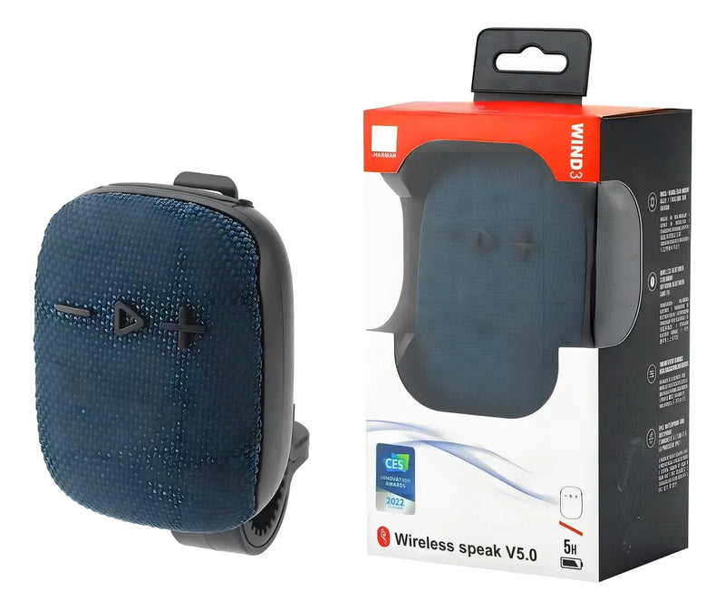 Parlante Bluetooth Bafle Portátil Bocina Para Bicicleta Color Gris Oscuro