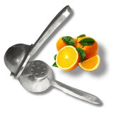 Exprimidor De Naranjas Manual/aluminio Fundido Plateado