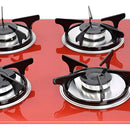 Estufa De Empotrar Vidrio Templado 62x52cm Gas Natural 6545 Rojo
