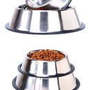Comedero Plato Para Perros Y Gatos En Acero Inoxidable 22cm Color Plateado