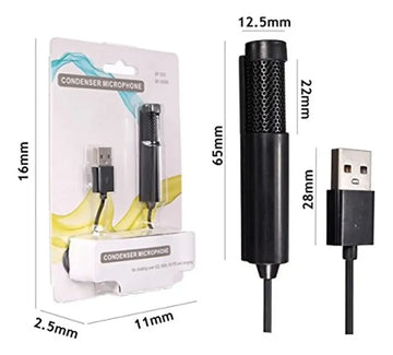 Mini Microfono Sf555b Omnidireccional Portatil Usb Color Negro