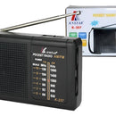 Radio Portatil Mini Am Fm Parlante Auriculares A Pilas Color Negro