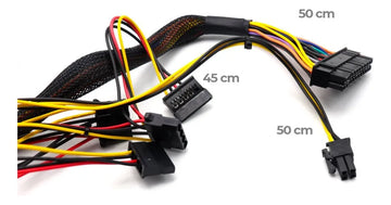Fuente De Poder Para Pc J&r Psu 008 780w Cables Extra Largos Color Negro