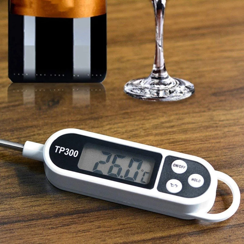 Termometro Cocina Digital Pincha Carne Liquidos Gastronomia Color Blanco Y Gris