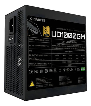 Fuente De Poder Pc 1000w Gamer Gigabyte Ud1000gm 80 Plus Gold Modular Gp-Ud1000gm Color Negro