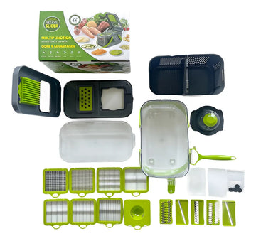 Rallador Picador Cortador De Verduras Y Frutas 22 En 1