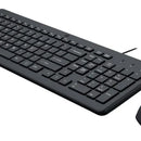 Combo Teclado Y Mouse Hp 150 Alámbrico Color Negro
