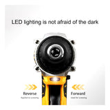 Taladro SISDATA Inalámbrico Percutor Potencia Real 650w 2 Bat Color Amarillo Frecuencia 50Hz /60Hz