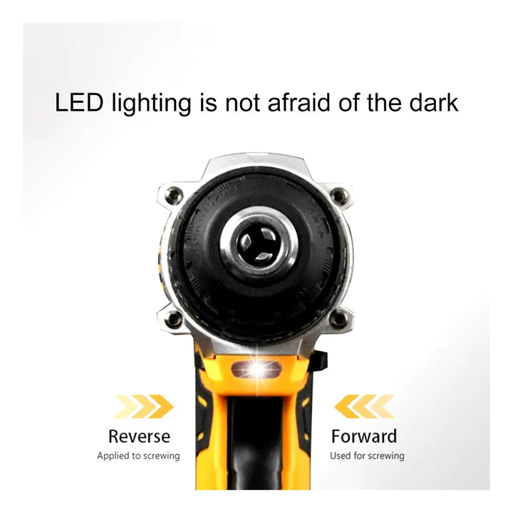 Taladro SISDATA Inalámbrico Percutor Potencia Real 650w 2 Bat Color Amarillo Frecuencia 50Hz /60Hz