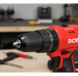 Taladro Atornillador Dck 12v (3/8) 230w 35nm + 2 Baterías Rojo/negro