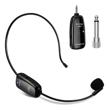 Micrófono Inalámbrico De Diadema ó de Mano UHF12 Color Negro Xiaokoa