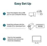 Antena Usb Wifi Tarjeta Nano Adaptador 150mbps 802.11n Pc