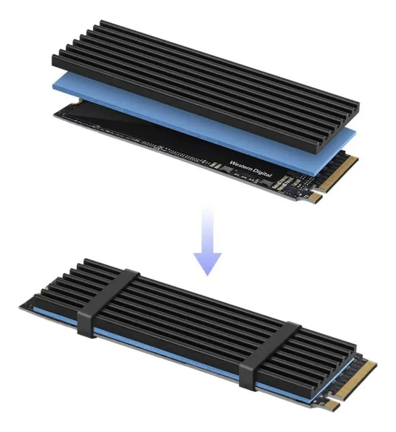 Disipador Ram So-dimm Y Ssd M.2 Nvme Laptop Portátil Negro