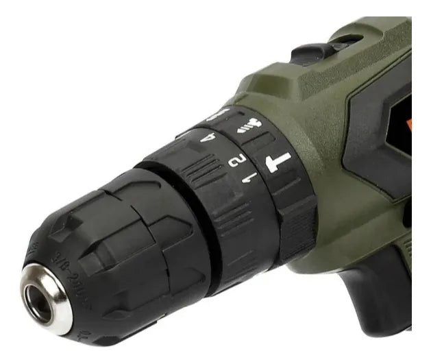 Bauker Taladro Percutor Inalámbrico 12v + 1 Batería+29 Acc