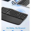 Teclado Inalambrico Ergonomico E-yooso K757 Con Reposamuñeca Negro Inglés