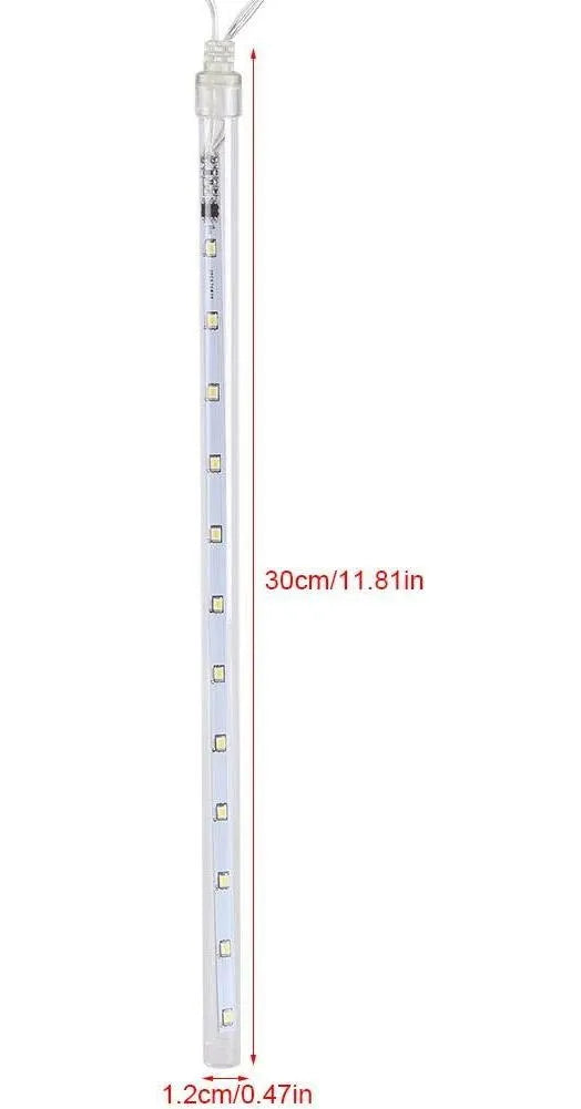 Extensión 8 Tubos Lhcer 30cm Con 24 Luces Navideñas Led