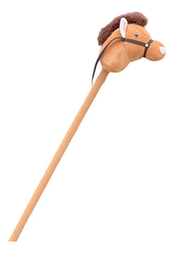 Caballo De Palo - Juguete Didáctico En Tela Suave, Peluche Café
