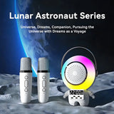 Parlante Y Micrófono Inalámbrico Spaceman Karaoke Xm-x66 Color Blanco