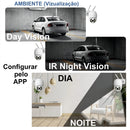 Cámara de seguridad WiFi para exteriores, 2 megapíxeles, sonido, visión nocturna, color blanco