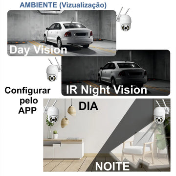 Cámara de seguridad WiFi para exteriores, 2 megapíxeles, sonido, visión nocturna, color blanco