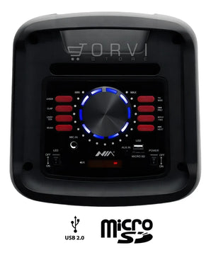Cabina De Sonido Recargable Parlante 15000w Micrófono/ctrol