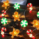 Luces Navideñas Led 10 Ft Decoraciones Hombre De Jengibre