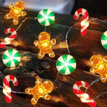Luces Navideñas Led 10 Ft Decoraciones Hombre De Jengibre