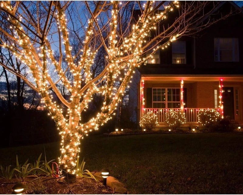 Instalación Navideña Decoración 300 Luces Cálidas Arbolito