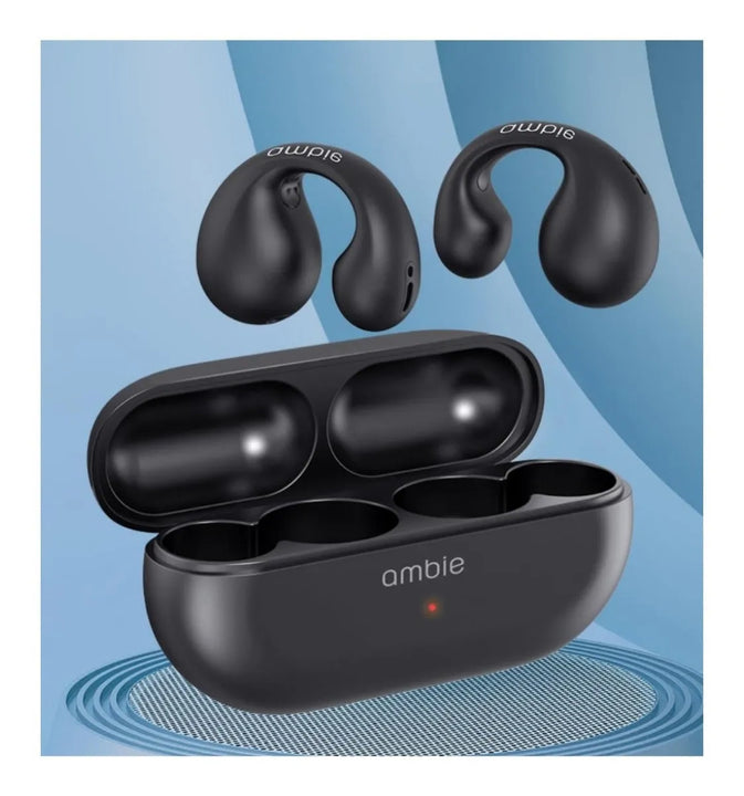 Auriculares Inalámbricos Bluetooth Ambie Sound Earcuffs, Col Negro