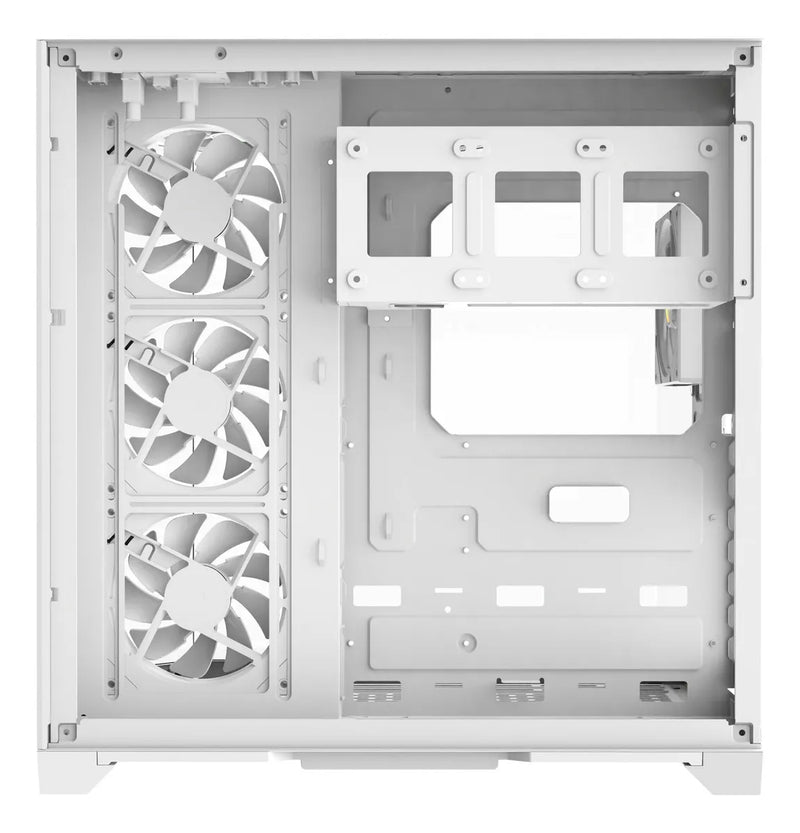 Chasis Iceberg Crystal Edge Blanco X10 Ventiladores Argb