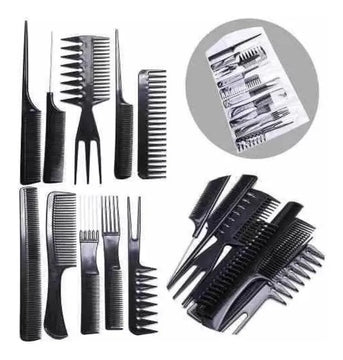 Kit Juego Set Peinillas Peluqueria 10 Unidades