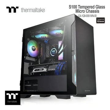 Gabinete para computadora de escritorio Thermaltake S100 CA-1Q9-00S1WN-00 CA-1Q9-00S1WN-00 negro