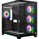 Chasis Gabinete Gamer Crystal Cube Xl Negro X7 Fan Argb