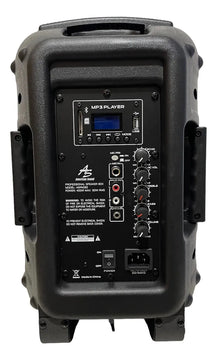 Parlante Activo Directo American Sound 8 Pul + Mic Aspa082 Negro