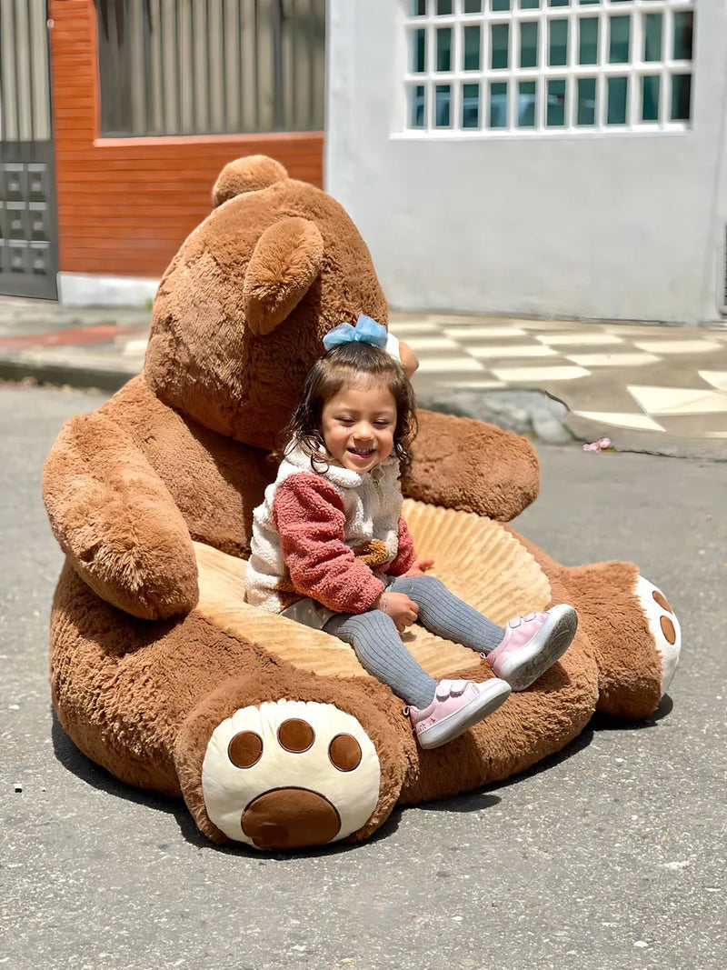 Puff Silla Peluche Oso Gigante 100x90cm
