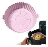 Canastilla Silicona Olla Freidora Air Fryer Reutilizable Blanco