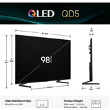 Televisor Hisense 98 Pulgadas Qled 4k Uhd Smart Tv 2025