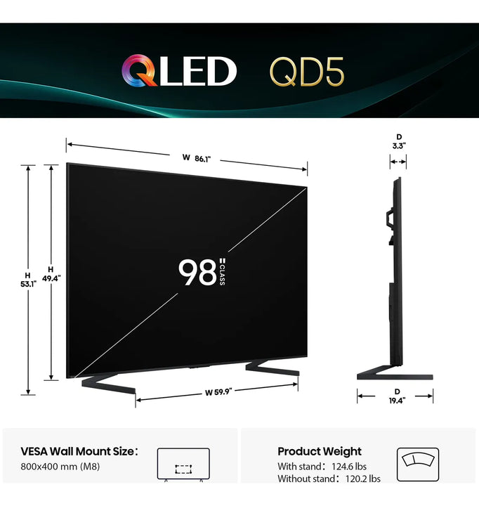 Televisor Hisense 98 Pulgadas Qled 4k Uhd Smart Tv 2025