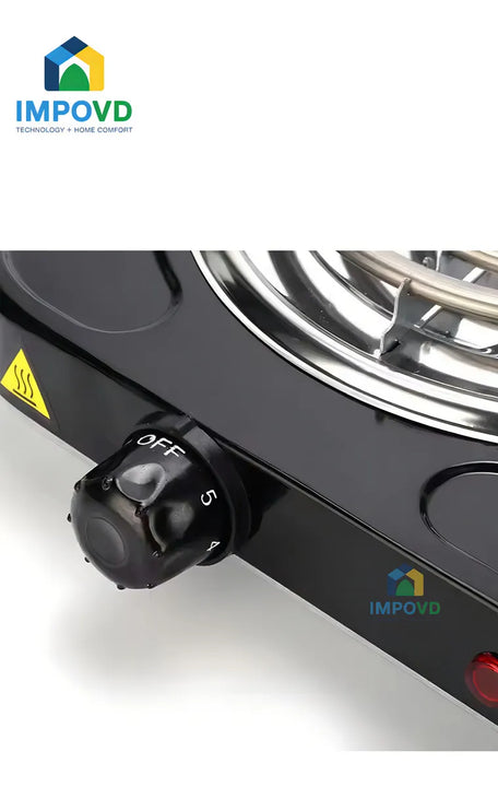 Fogon Estufa Electrica Portatil Blanca 2 Puestos Quemadores Potencia 2000W Cocina Compacta Resistente Hogar Oficina Viajes Camping Practica Rapida Segura Limpieza Sencilla Impovd