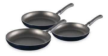 Juego De 3 Sartenes Imusa De 18 Cm, 20 Cm, 24 Cm Negro