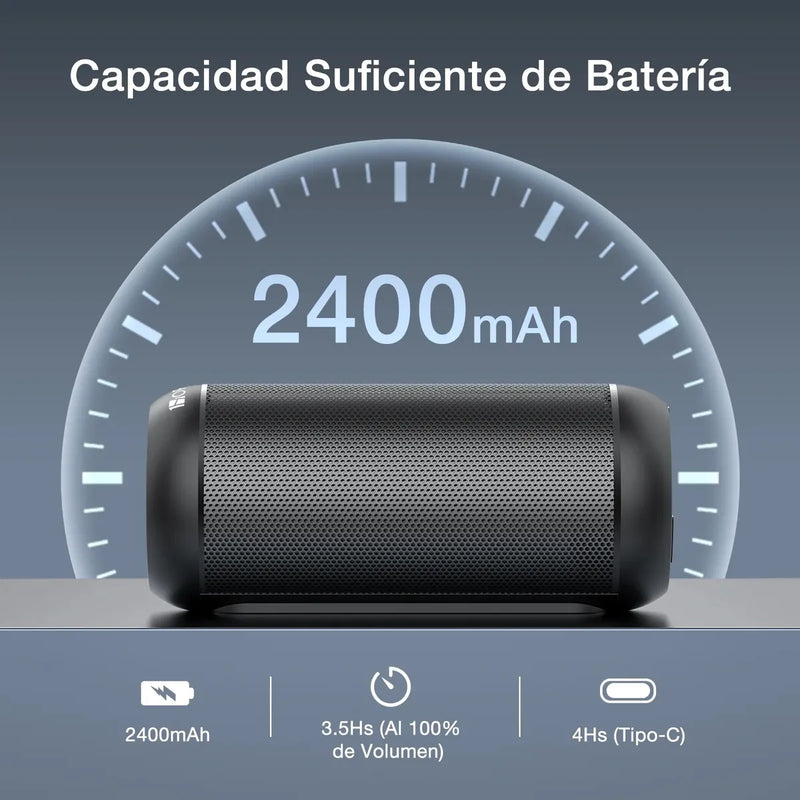 Parlante 1hora Boc242r - Sonido Potente Y Compacto Negro