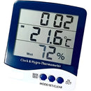 Termohigrometro Lectura Digital + Reloj